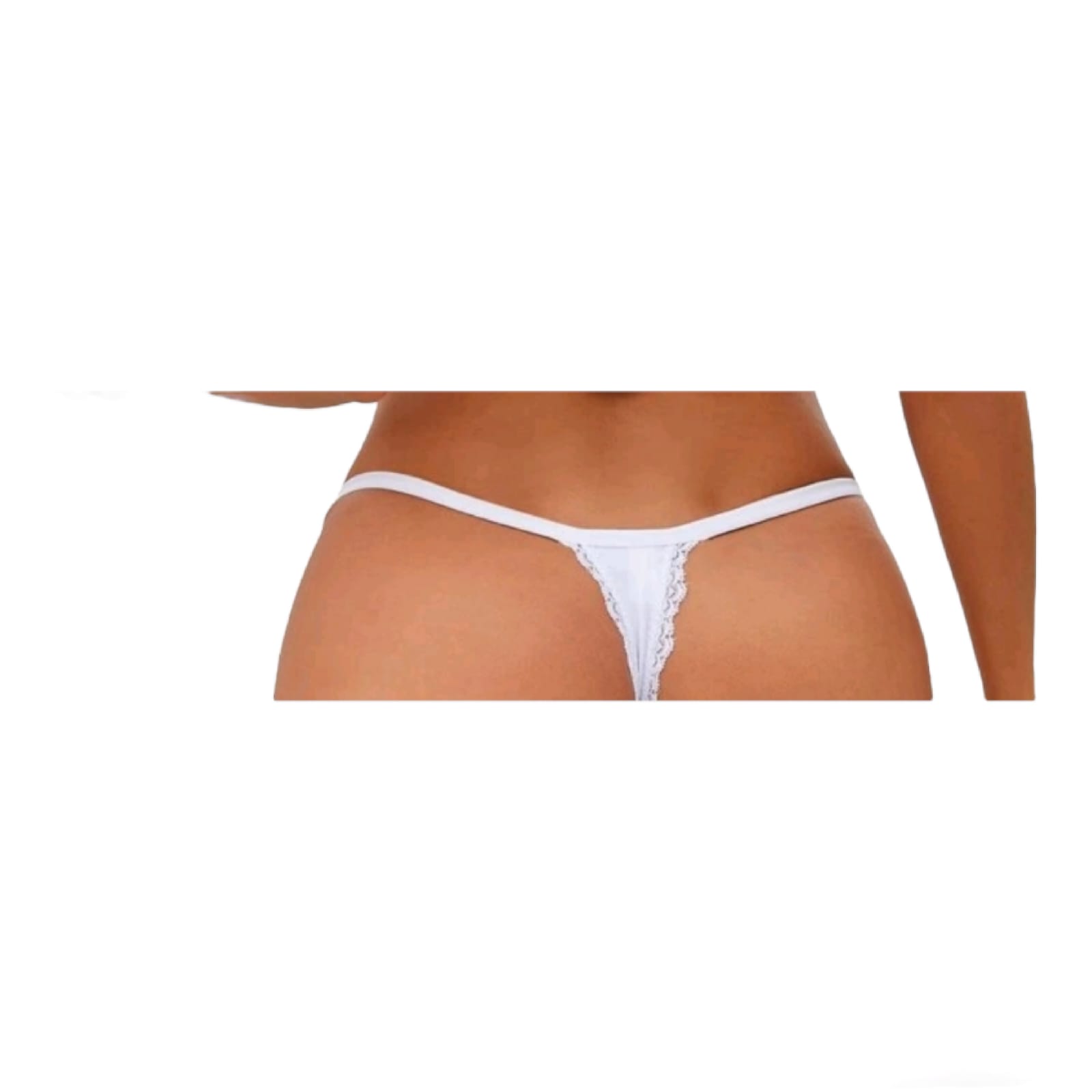 Lace Trim Thong - Size Small