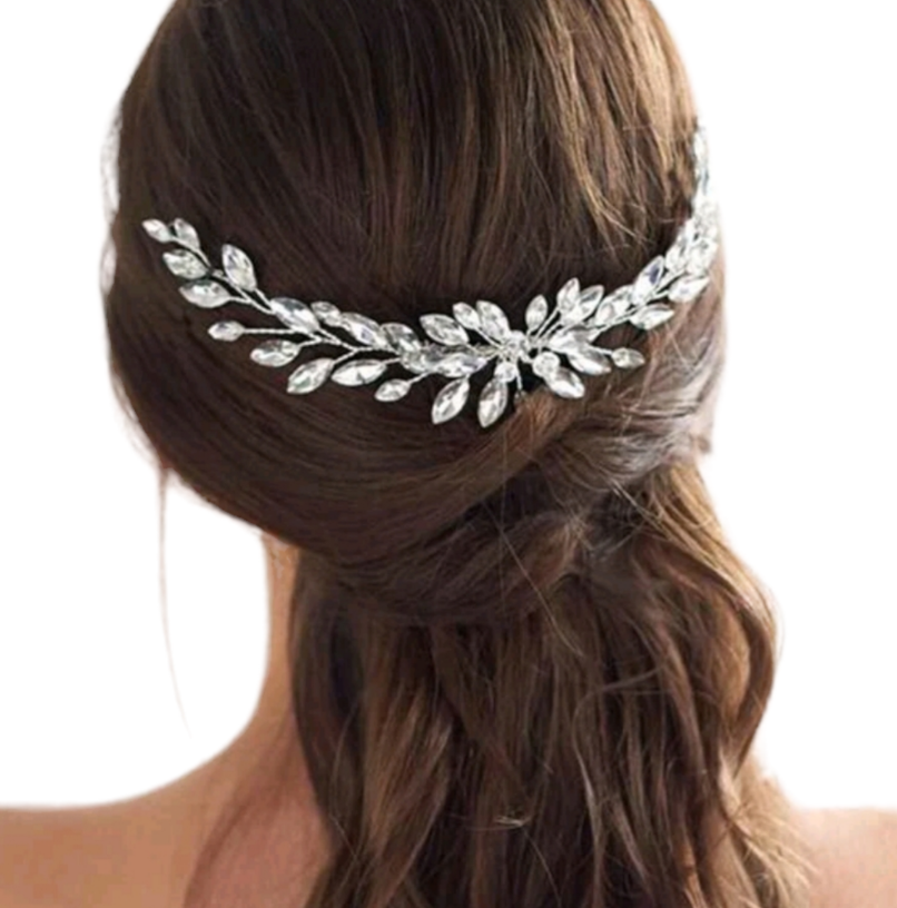 Rhinestone Flower - Hair Piece