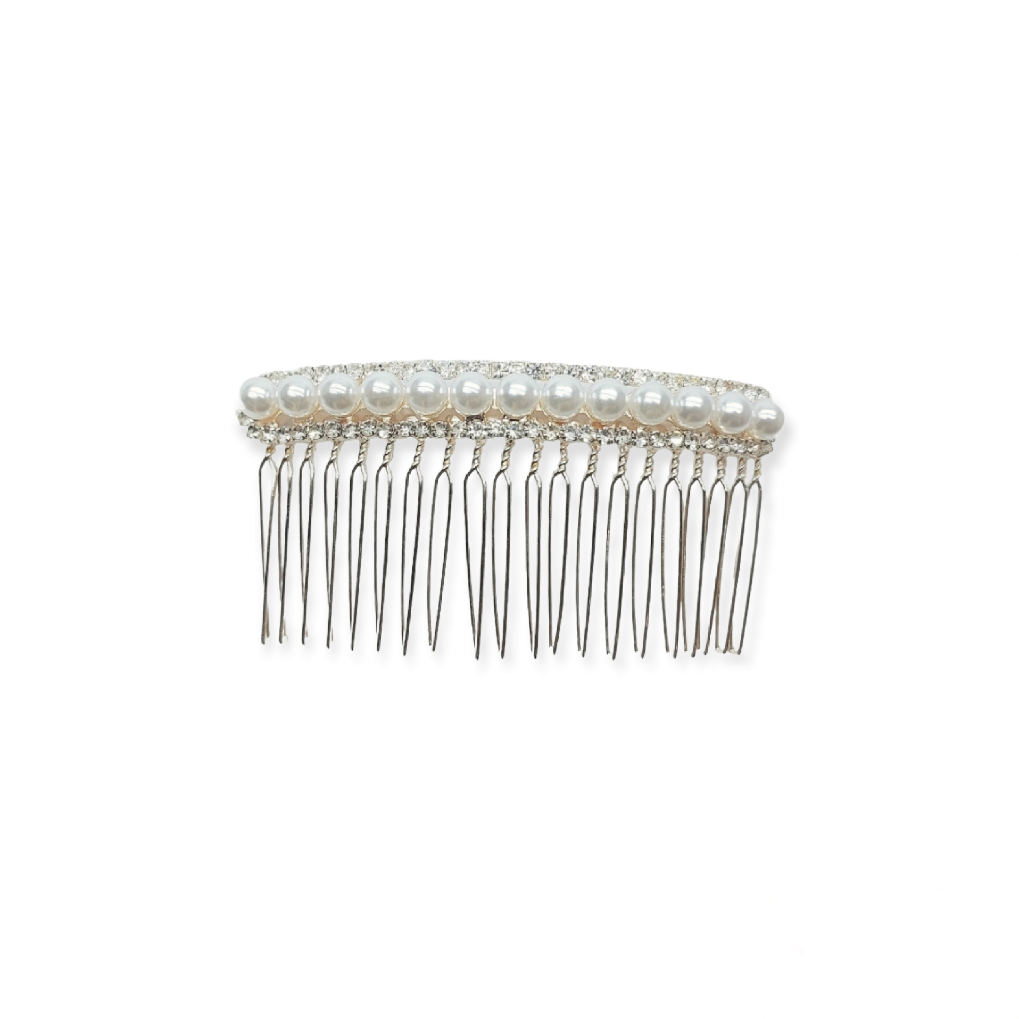 Hair Comb Pearls & Rhinestone