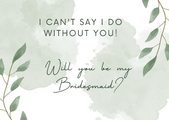 Bridesmaid Proposal Card