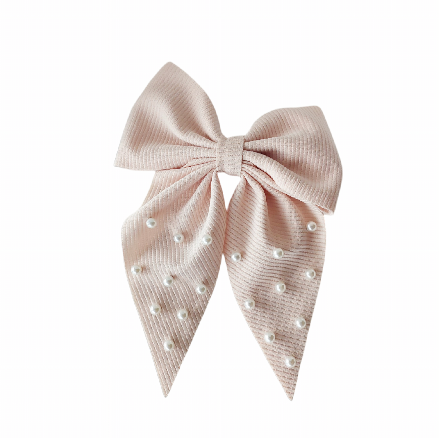 Bow Hair Clip with Pearls