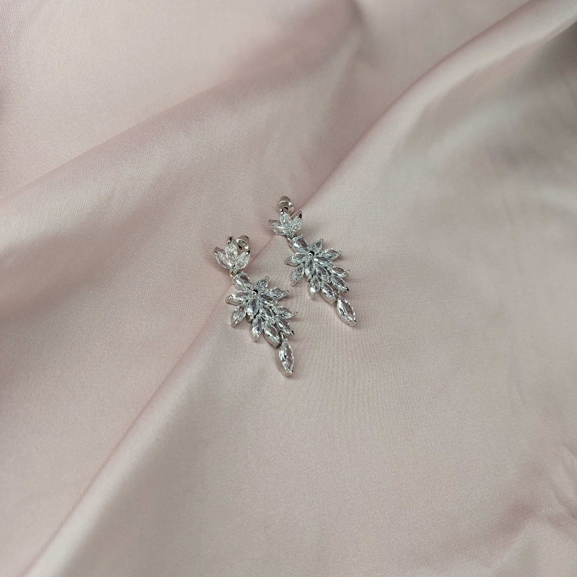 Flower Rhinestone Earrings