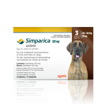 Simparica 120mg Tabs 3 (40-60kg) Chocolate