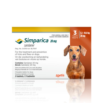 Simparica 20mg Tabs 3 (5-10kg) Brown