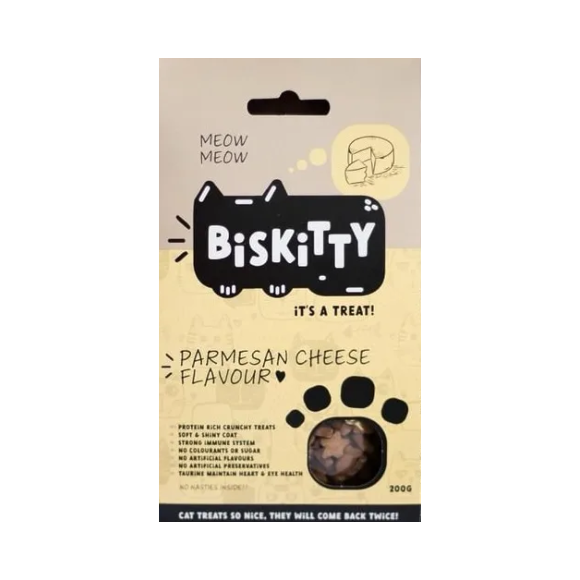 Cat Treats Parmesan Cheese - BisKitty