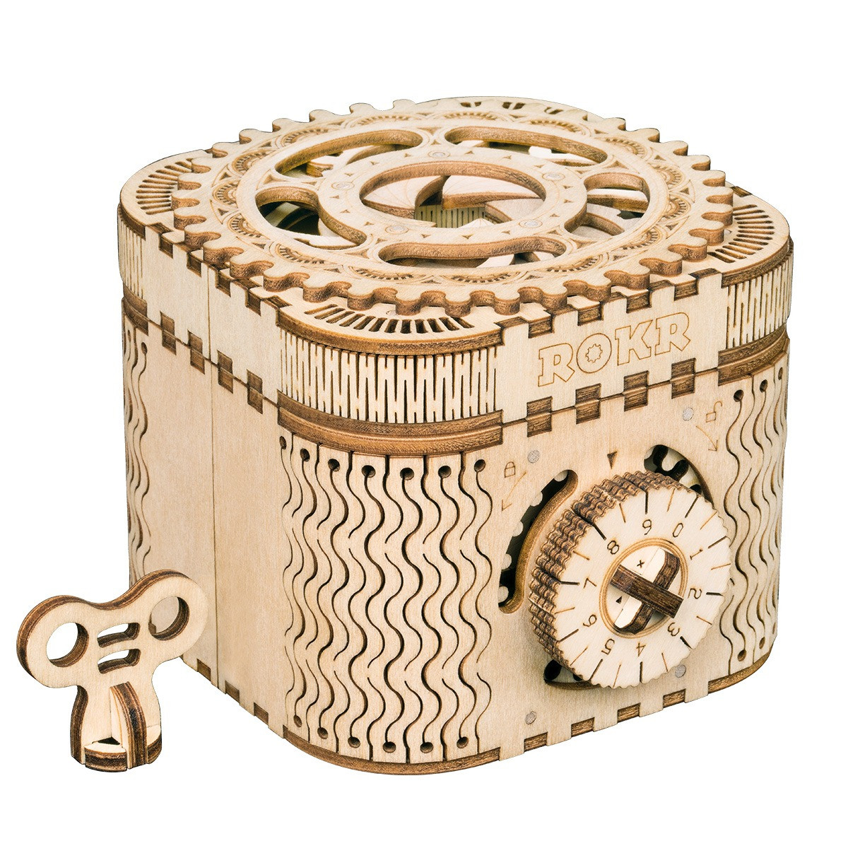 Mechanical Marvel: 3D Treasure Box with Intricate Gears